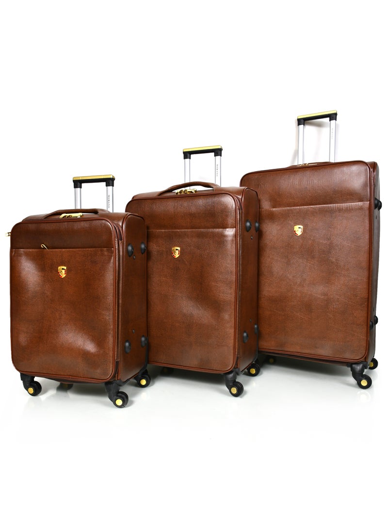 مورانو طقم حقائب سفر ماركة مورانو جلد 4 قطع  مقاس 32/28/24/20 بوصة - Image 2