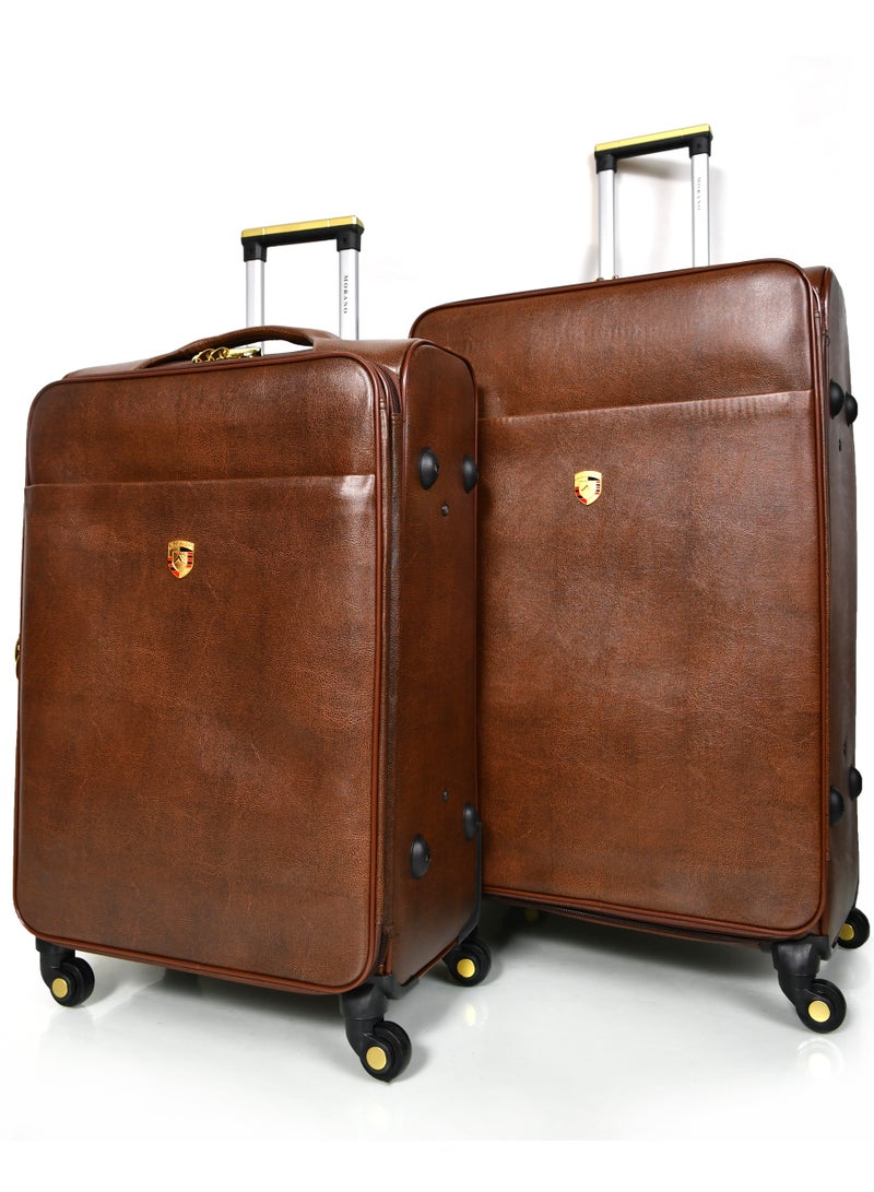 مورانو طقم حقائب سفر ماركة مورانو جلد 4 قطع  مقاس 32/28/24/20 بوصة - Image 3