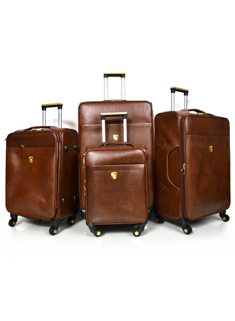 مورانو طقم حقائب سفر ماركة مورانو جلد 4 قطع  مقاس 32/28/24/20 بوصة - Image 1