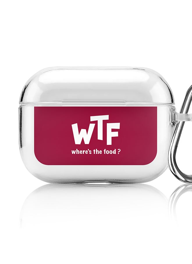 Stylizedd Classic Clear printed Case for Apple AirPods Pro 2nd Generation Thin Transparent Cover [Designed for Apple AirPods Pro 2nd Generation] - Where's the food?  - Image 1