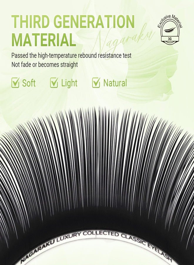 NAGARAKU Individual Eyelash Extensions - from Vettsy, Luxury Collected Classic Single Lashes Upgraded 3rd Generation Soft Natural Beauty Salon Professional Lash Supplies 16 Rows Matte Black -0.12 C Curl 7mm - Image 4