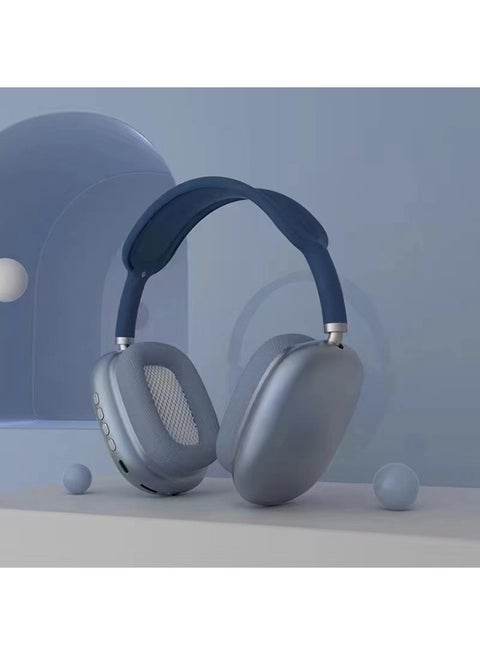 Explosions P9 Wireless Headset Bluetooth Headset Sports Game TF Card Stereo Direct Sales-Color:Blue
