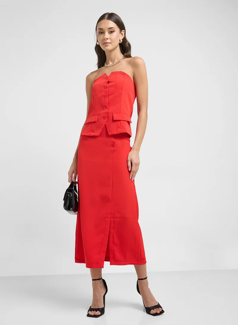 ELLA Bandeau Vest & Skirt Set