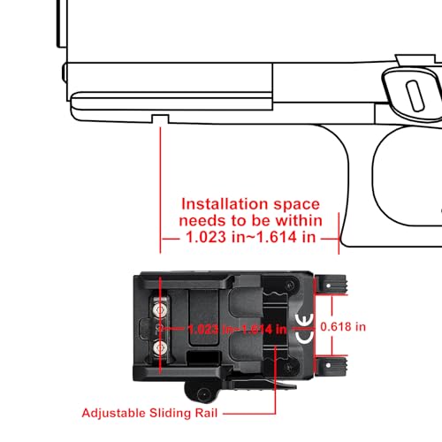 OLIGHT PLMini 2 Valkyrie Compact Weaponlight 600 Lumens Tactical Flashlight with Magnetic USB Rechargeable Builtin Battery and Adjustable Rail Mount Fits GL and 1913 Picatinny Rails - Image 3