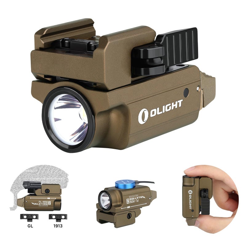 OLIGHT PLMini 2 Valkyrie Compact Weaponlight 600 Lumens Tactical Flashlight with Magnetic USB Rechargeable Builtin Battery and Adjustable Rail Mount Fits GL and 1913 Picatinny Rails - Image 2