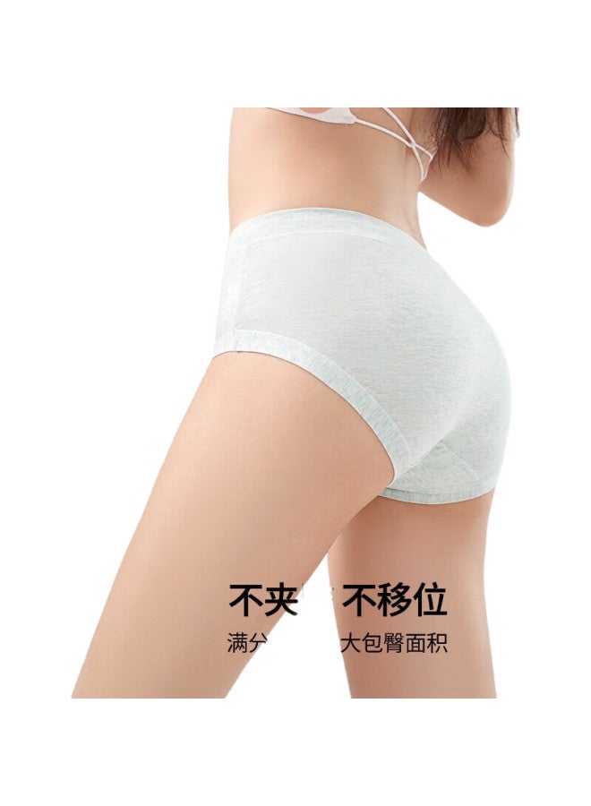 THREEGUN [Yun Gan Series] Women'S Underwear, Pure Cotton, Comfortable, Breathable, Hip-Hugging, Mid-Rise, Solid Color Triangle Briefs For Young Women - Image 2