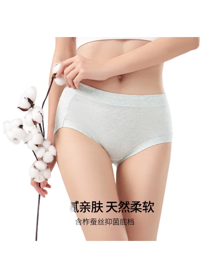 THREEGUN [Yun Gan Series] Women'S Underwear, Pure Cotton, Comfortable, Breathable, Hip-Hugging, Mid-Rise, Solid Color Triangle Briefs For Young Women - Image 3