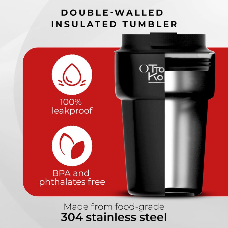 OTTO KONING Travel Mug 350ml (12oz) - Leakproof Insulated Coffee Cup - Image 5