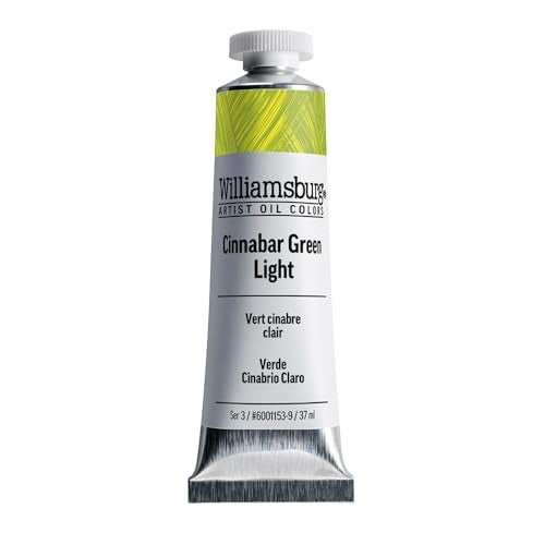 Williamsburg Artist Oil Colors by GOLDEN, Cinnabar Green Light, 37 ml tube, Professional Oil Paint, Semi-Opaque - Image 1