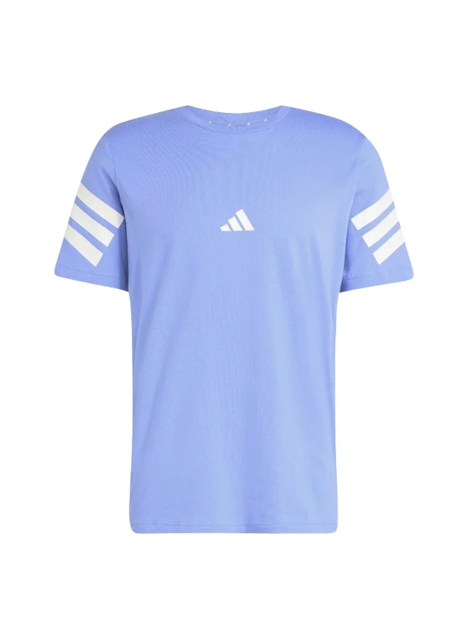 adidas Adidas M Fi 3S Reg T Blue T-Shirt (Short Sleeve) T-Shirts For Men