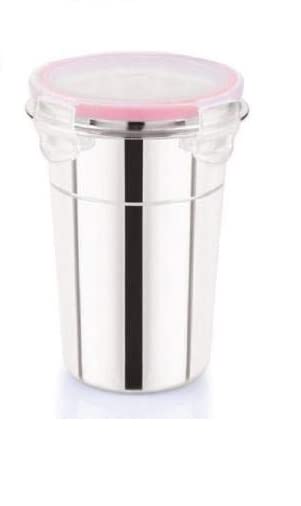 Foliam Leak Proof Click and Seal Lock Stainless Steel StorageAir Tight Tiffin ContainerLunch Container with lid Tumbler 400250350ml - Image 4