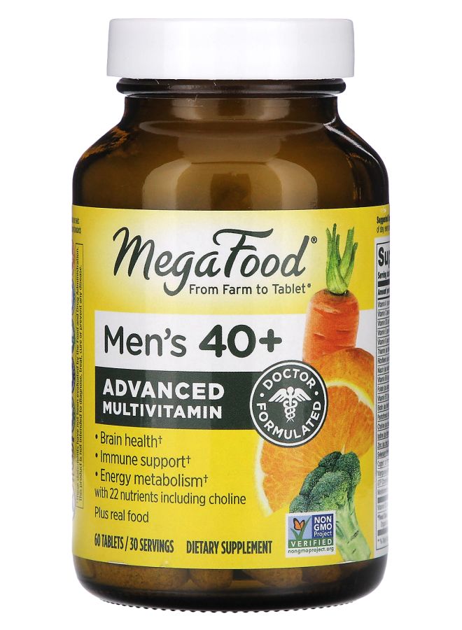 MegaFood فيتامينات متعددة متقدمة للرجال 40+ 60 قرص