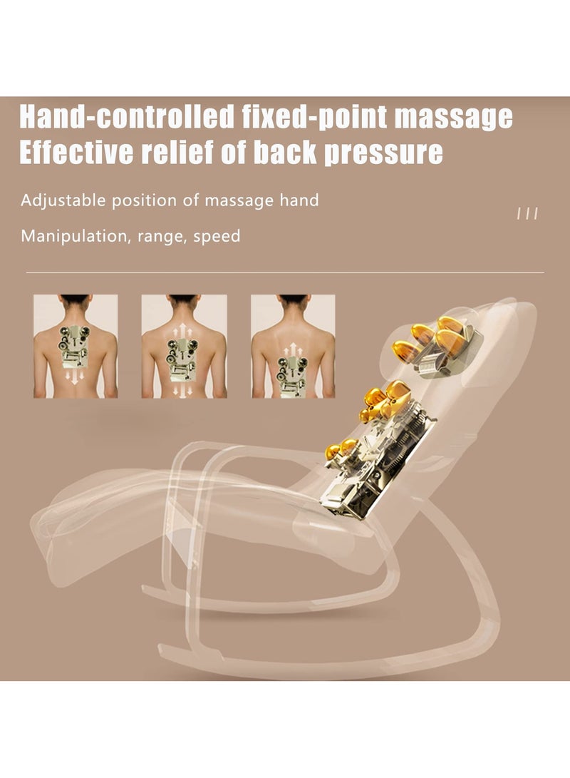 XiuWoo Multifunctional Rocking Massage Chair and Recliner,Solid wood massage rocking chair,Shiatsu,Hips Vibration and Rolling Massage for Body Relaxation with Detachable headrest cape Adjustable Footrest - Image 4