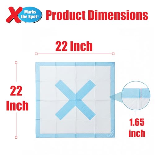 SPOT X Marks The Spot Extra Absorbent Puppy Pads with Adhesive Strips & Pheromones – Attracts Dogs to Center for Training & Potty, 22" x 22", 50-Pack - Image 5