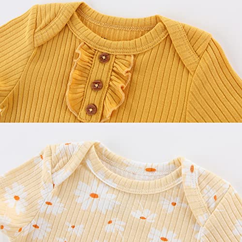 MAMIMAKA Baby Girls Clothes Summer Baby Bodysuit Cotton Short Sleeve One-Piece,3-6 Months - Image 5