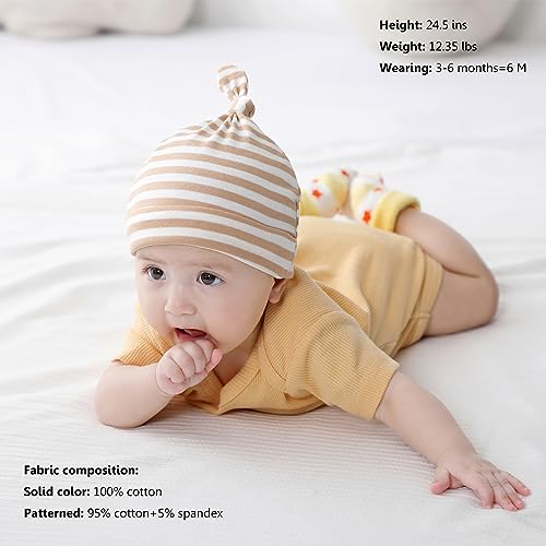 MAMIMAKA Baby Girls Clothes Summer Baby Bodysuit Cotton Short Sleeve One-Piece,3-6 Months - Image 3