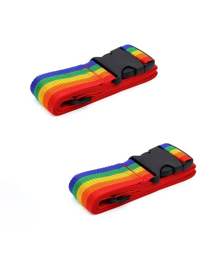 PALAY® 2 PCS Luggage Suitcase Straps Set,Travel Accessories Thickened Luggage Belt with Quick Release Buckle,Adjustable Black Travel Luggage Straps for Suitcase Baggage - Image 1