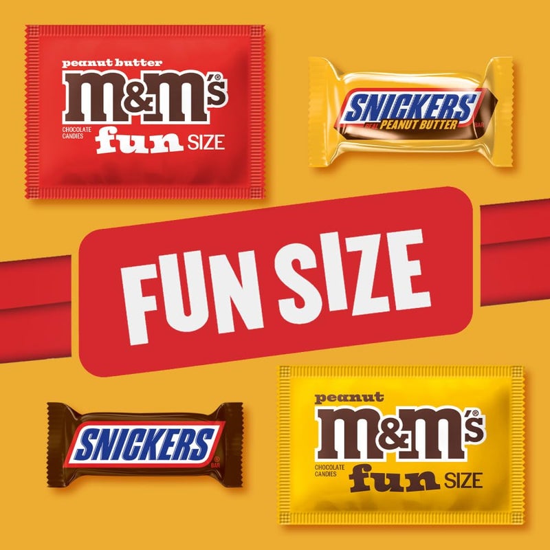 Mars حلوى شوكولاتة M&M'S وحجم المرح من SNICKERS بالفول السوداني وزبدة الفول السوداني مجموعة متنوعة من حزم الحلوى ، 22.66 أونصة كيس بالجملة - Image 3