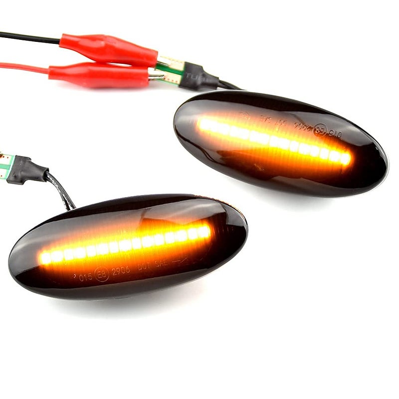 1 Pair Front LED Side Marker Lights Crystal White for Nissan - Image 1