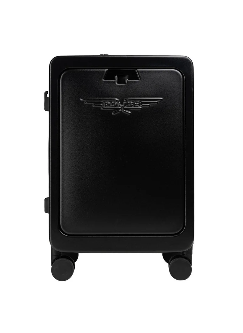 بوليس Police Travel Carry-On Trolley with Integrated USB Port, TSA Lock, Hardside Construction & Tactical Travel Design – Black