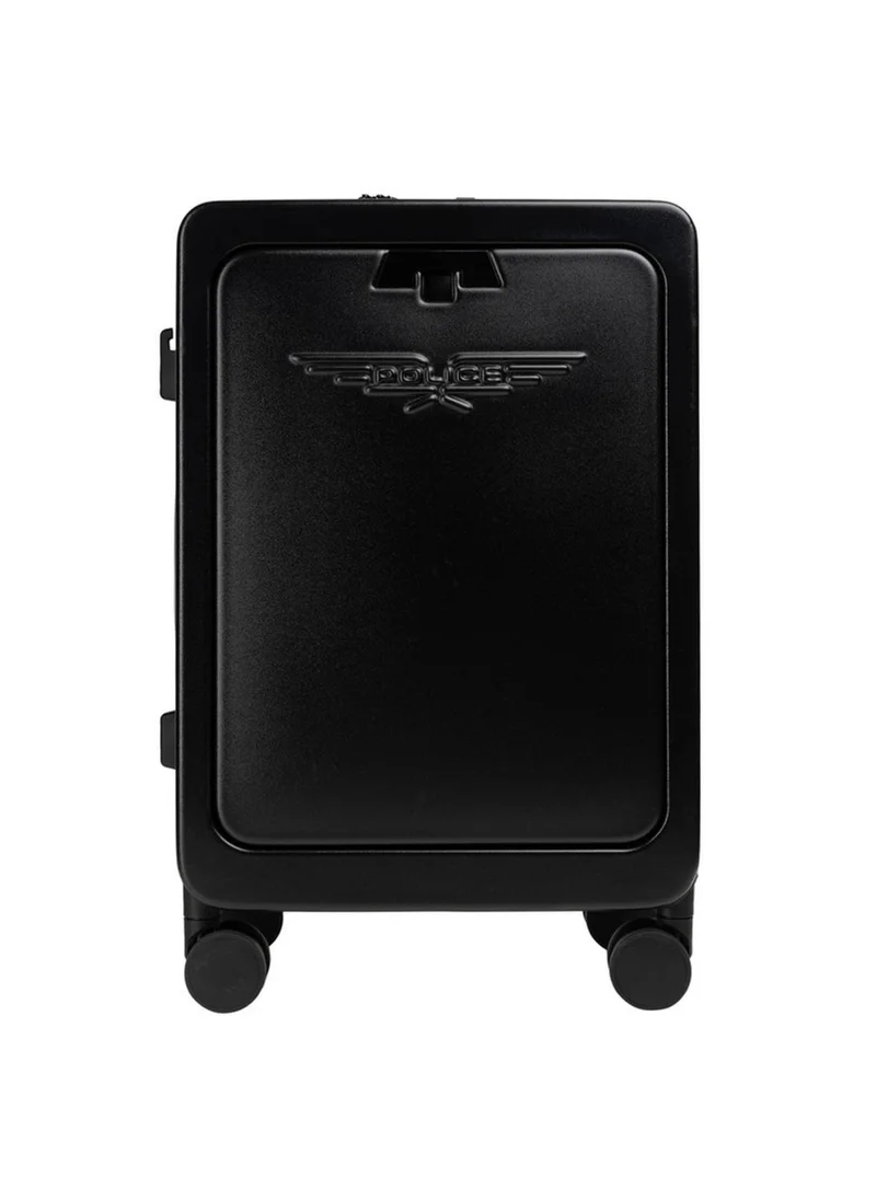 بوليس Police Travel Carry-On Trolley with Integrated USB Port, TSA Lock, Hardside Construction & Tactical Travel Design – Black