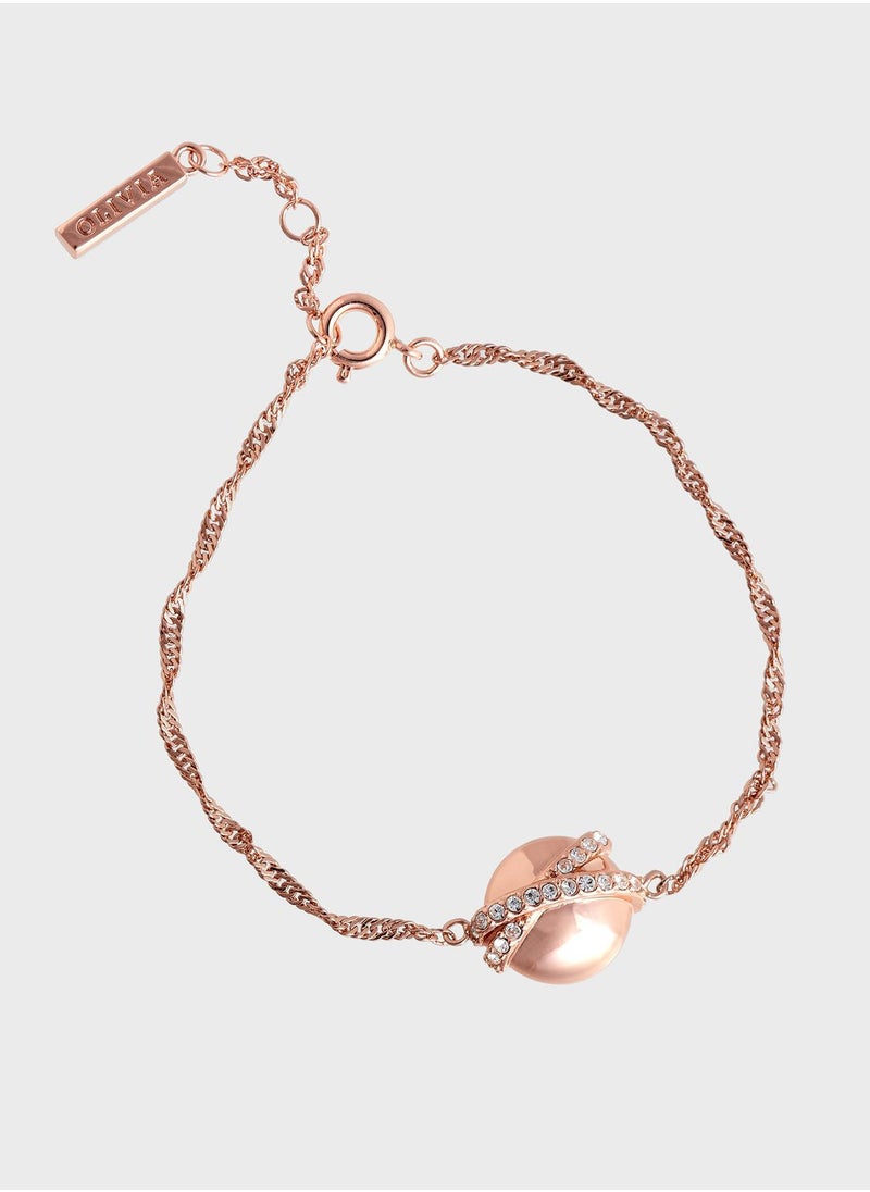 OLIVIA BURTON - Brass Hand Chain Bracelet - Image 1