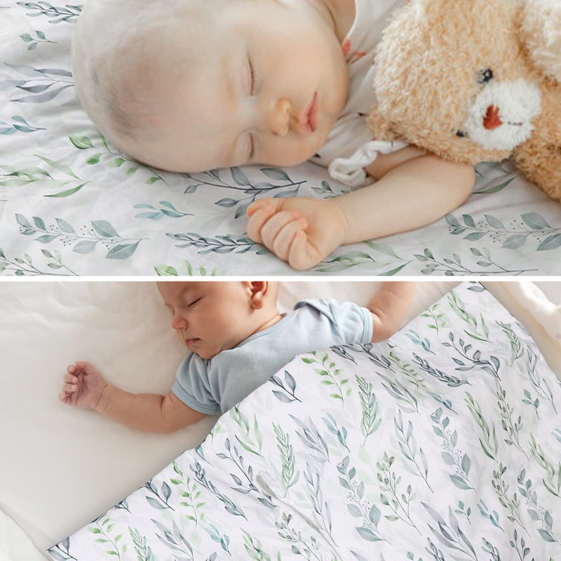 Dilimi Car Seat Covers For Babies  Peekaboo Opening Infant Car Seat Canopy For Baby Boys Girls  2 In 1 Mom Nursing Breastfeeding Covers  Minky Warm Carseat Canopy For Newborn  Green Leaf - Image 5