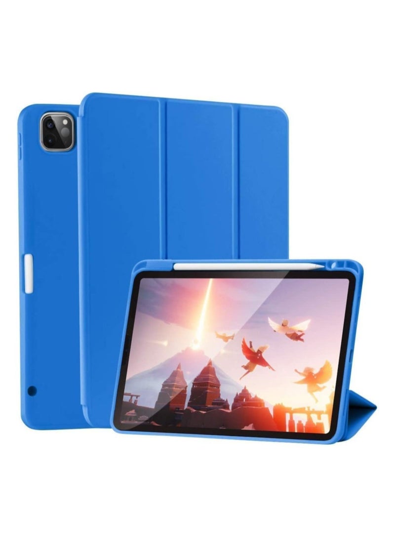 Case for iPad Pro 11 Inch 2021(3rd Gen)/2020(2nd Gen) with Pencil Holder [Support iPad 2nd Pencil Charging/Pair] Slim Trifold Stand, Smart Protective Case Cover - Image 1