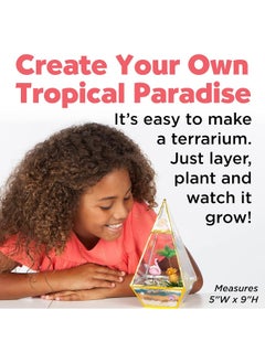 Creativity for Kids Creativity for Kids Tropical Terrarium Craft Kit - Kids Terrarium Kit for Ages 7+, STEAM Activity  - Image 4
