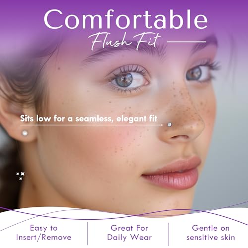FreshTrends خاتم أنف ماسي من فريش تريندز – 20G 2.5mm (0.06 قيراط) خاتم أنف ماسي حقيقي – خاتم أنف بتصميم عظم من الذهب الحقيقي عيار 14 قيراط – صنع في الولايات المتحدة الأمريكية - Image 5
