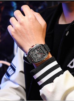 CURREN CURREN 8442M Men Quartz Sport Watch Silicone Strap Alloy Case Fashion Multifunction Wristwatch Abrastion Resistant glass 3ATM Luminous Display Chronograph Calendar Date Watches  - Image 4