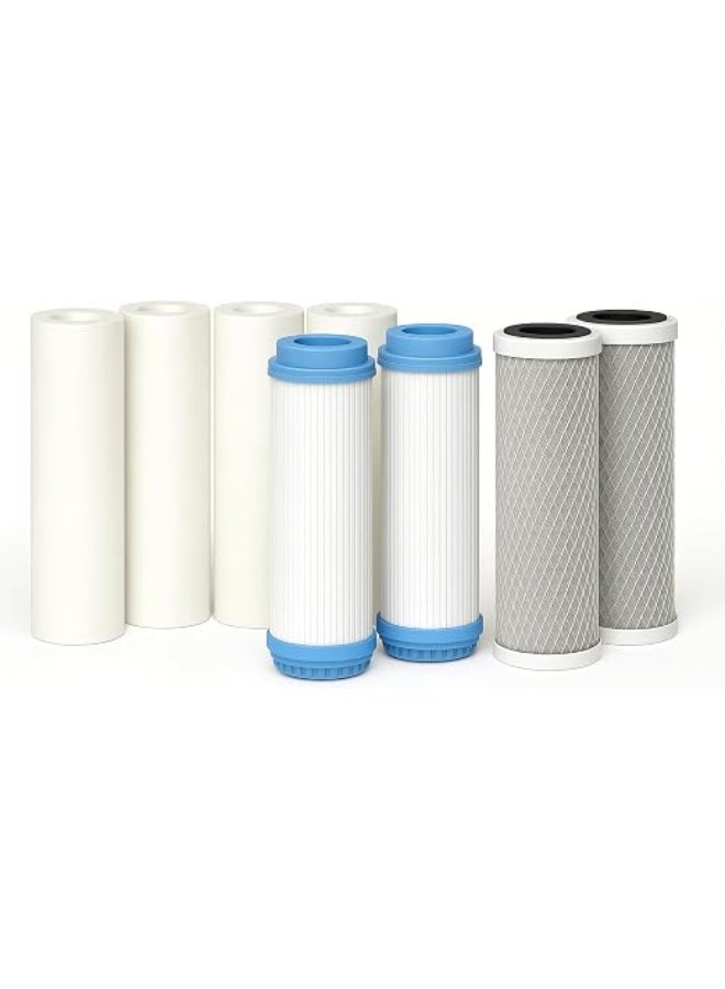 Taiwan Water Filter Candle Set 8 Pcs (4 Poly + 2 Carbon Block + 2 Carbon Grits) – Enough for Full Generic Original High Quality Material – For All Water Filters - Image 5