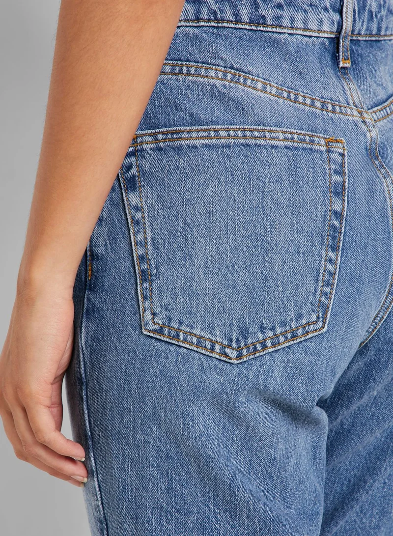 Topshop Petite MOTO High Rise Mom Jeans
