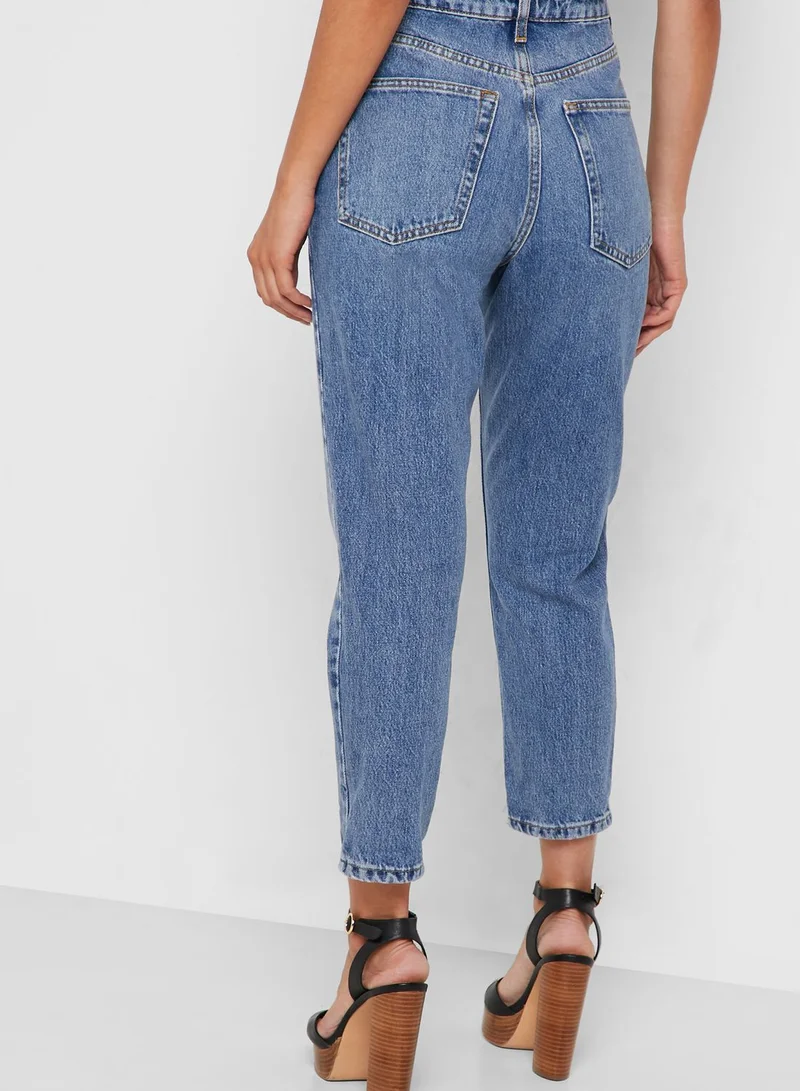 Topshop Petite MOTO High Rise Mom Jeans