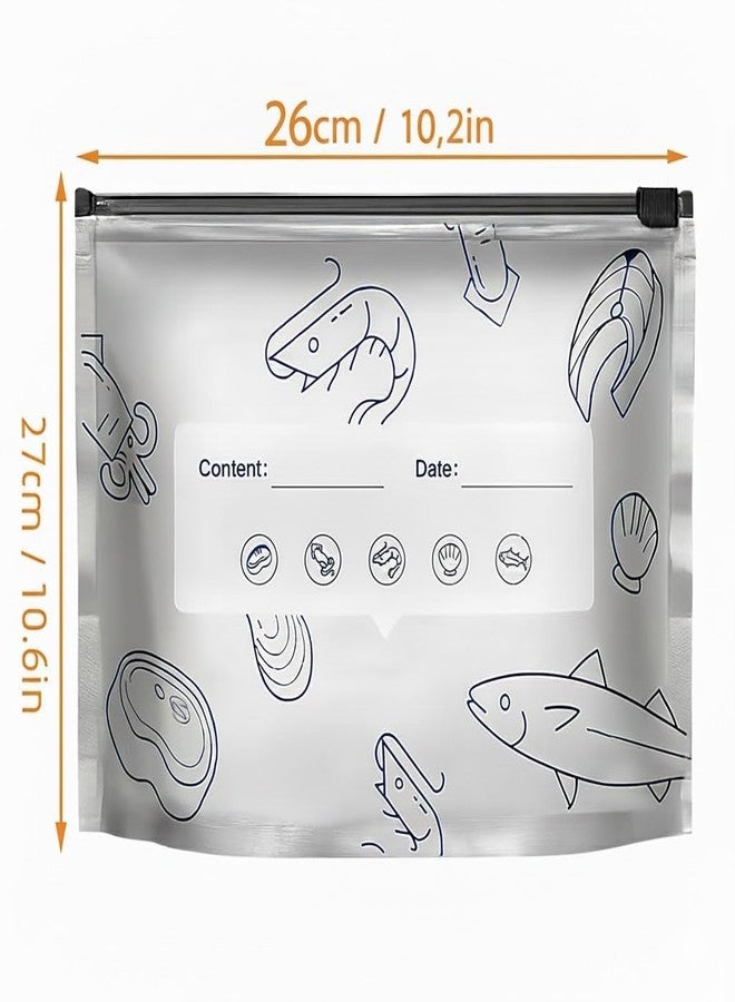 Senvox Reusable Aluminum Foil Storage Bags | Stand-Up Sealable Food Pouches with Zip Lock | Leakproof Foil Bags for Vegetable, Fruit, Meat & Freezing | Kitchen Food Preservation Bags (Pack Of 20) - Image 2