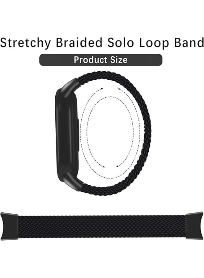 HablTech 3 Pcs Braided Nylon Fabric Strap For Xiaomi Band 10/Xiaomi Band 9/Xiaomi Band 8(Black + Gray + Green) - Image 4