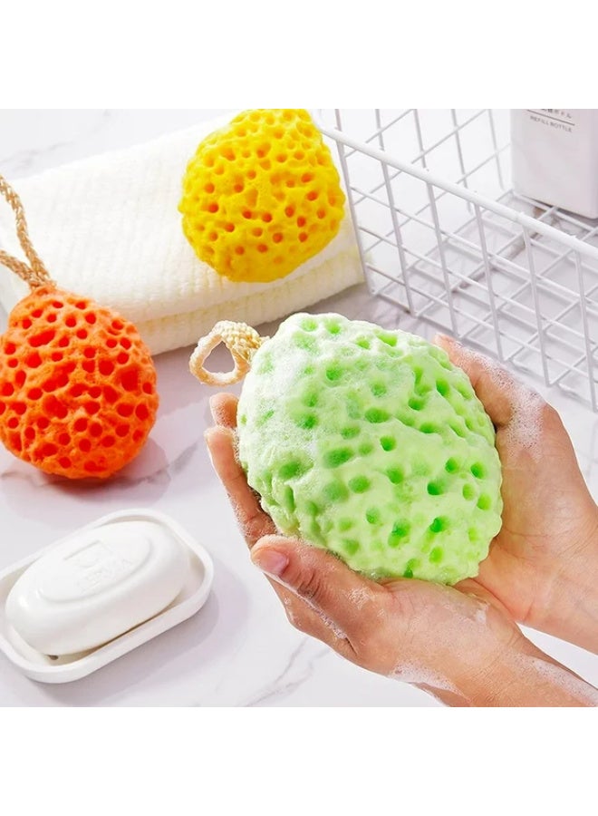 MiniMe Bath Sponge with Cotton Hanging Loop | 0‑48 Months | Yellow | Sustainably Harvested Mediterranean Sponge | Ultra‑Soft, Hypoallergenic & Eco‑Friendly | Durable, Quick‑Dry & Easy‑Clean Design - Image 2