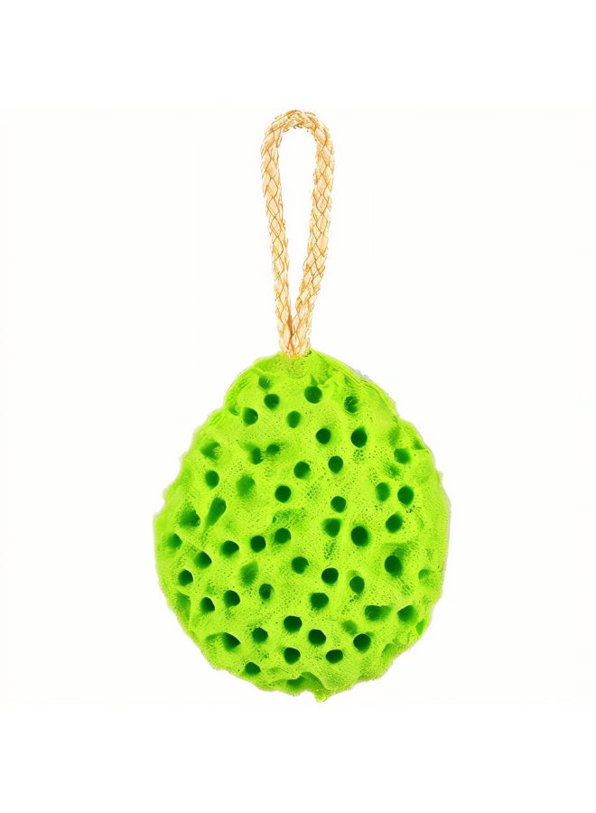 MiniMe Bath Sponge with Cotton Hanging Loop | 0‑48 Months | Yellow | Sustainably Harvested Mediterranean Sponge | Ultra‑Soft, Hypoallergenic & Eco‑Friendly | Durable, Quick‑Dry & Easy‑Clean Design - Image 1
