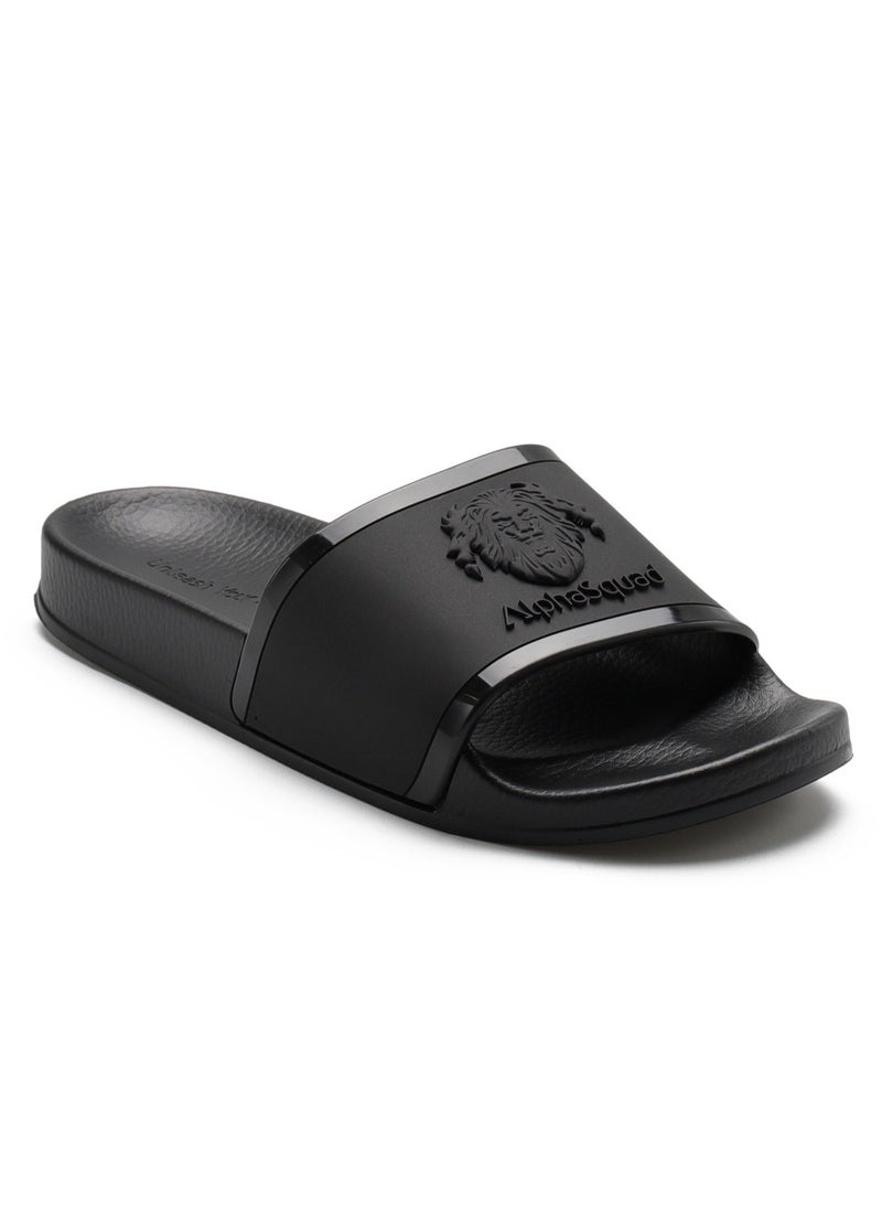 AlphaSquad AlphaSquad Anti Slip Slides, Best fit for Lounge, Shower, Beach & Pool, Unisex Slipper & Sliders, Black, 40 EU  - Image 1