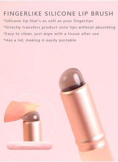 OCHEAL Fingerlike Silicone Lip Brush, Silicone Lip Applicator for Lipstick & Lip Gloss & Lip Tint & Lip Mask, Lip Makeup Brush with Dust Cap, Concealer Applicator  - Image 2