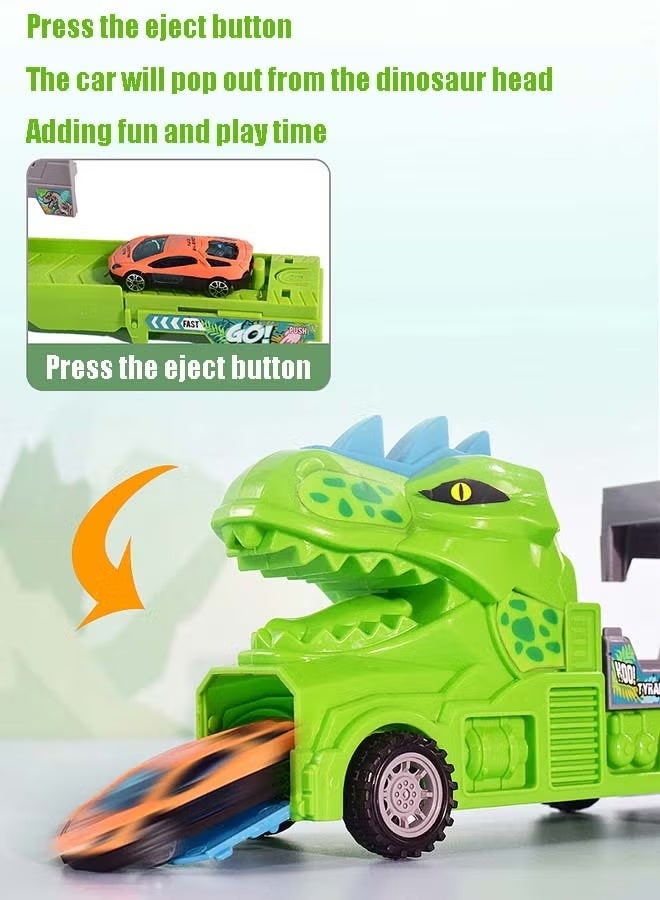Vixplorn Dinosaur Truck Toys with 8 Small Cars, Dinosaur Transport Car, Large Dinosaur Carrier Truck, Kids Dinosaur Toys for Boys Girls Ages 3-5, Toy Truck Carrier with Mini Cars, Dino Transport Vehicle Toy, Dinosaur Carrier Playset, Gift Toys for Toddlers, Educational Dinosaur Truck Set, Kids Transport Truck, Boys Toy Trucks - Image 3