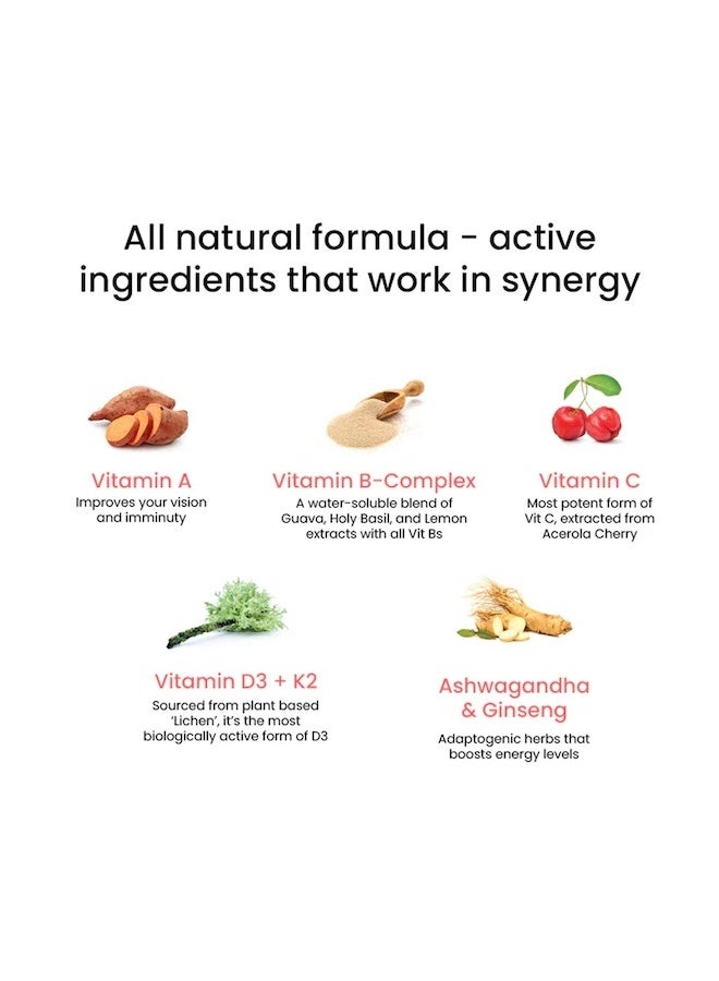 WELLBEING NUTRITION Melts Plant Based Multivitamin for Men & Women with 100% RDA of Zinc, B-Complex, Vitamin C, D3 + K2(MK7), Ashwagandha & Ginseng for Immunity & Energy, 30 Oral Strips - Image 3