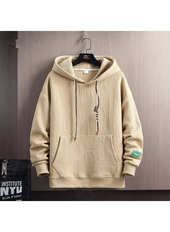 Nasa Marvel Men's Hoodie American Streetwear Loose Outdoor Sports Pullover Khaki 2XL - Image 3