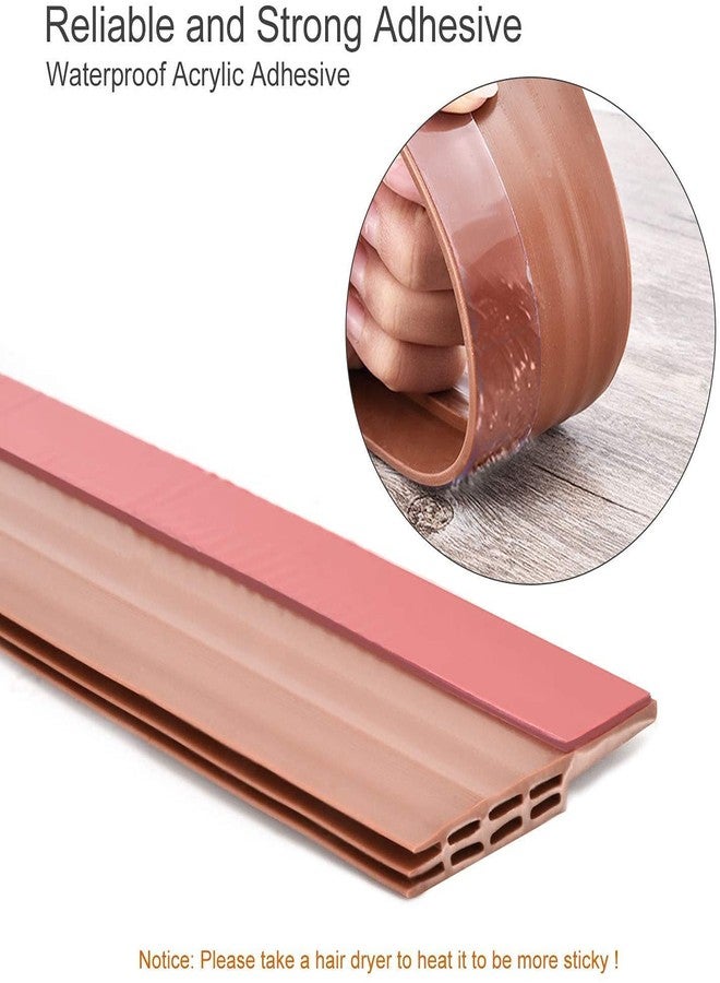 PETRICE Door Draft Stopper Under Door Seal for Exterior/Interior Doors, Door Sweep, Soundproof Door Bottom Weather Stripping (Brown.) - Image 2