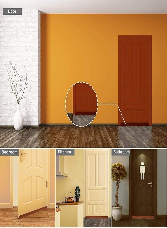 PETRICE Door Draft Stopper Under Door Seal for Exterior/Interior Doors, Door Sweep, Soundproof Door Bottom Weather Stripping (Brown.) - Image 4