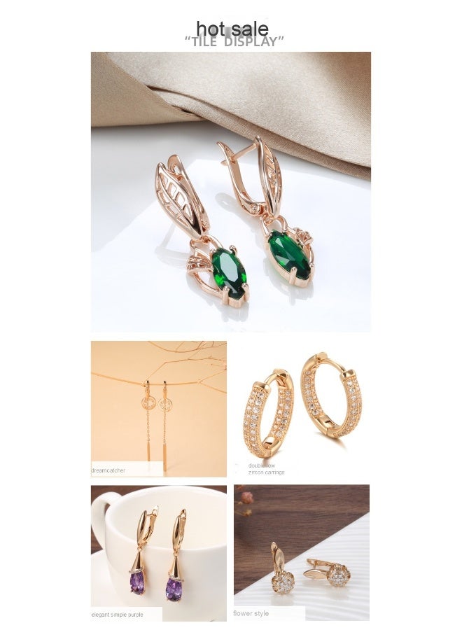 xozgdovg European and American Best-Selling Green Zirconia Stone Ring  - Image 3