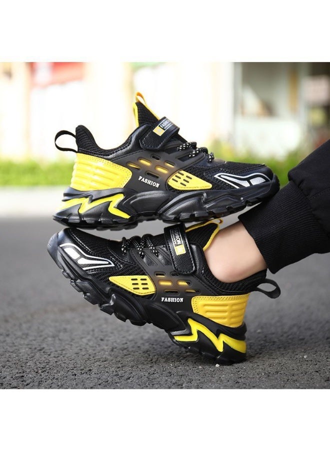 NIBEMINENT All Seasons Casual Sport Shoes for Children Boys Non-slip Kids School Fashion Running Sneaker Leather Tennis Footwear - Image 4