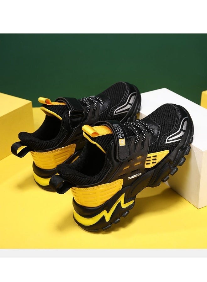 NIBEMINENT All Seasons Casual Sport Shoes for Children Boys Non-slip Kids School Fashion Running Sneaker Leather Tennis Footwear - Image 3