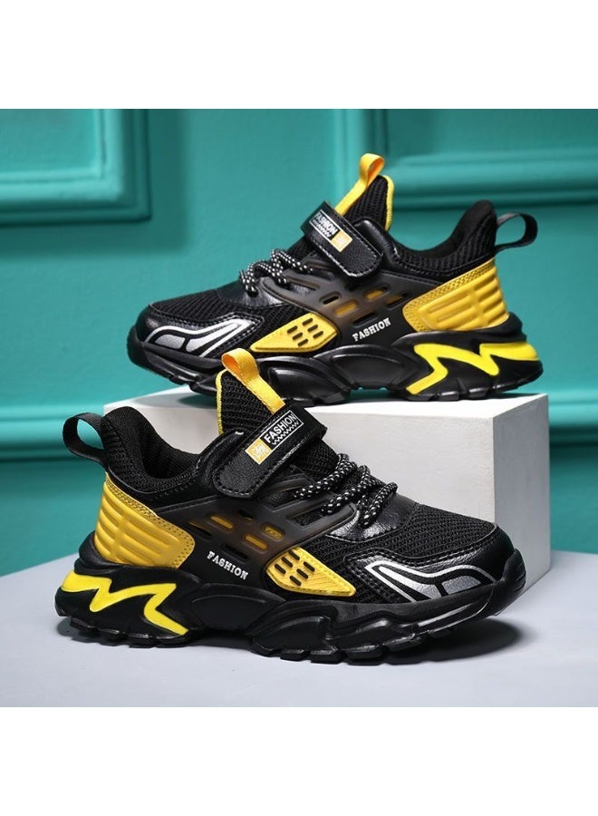 NIBEMINENT All Seasons Casual Sport Shoes for Children Boys Non-slip Kids School Fashion Running Sneaker Leather Tennis Footwear - Image 2