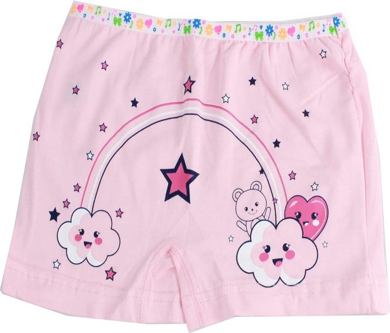 Tutku 6 Pack Printed Elastane Girls' Panties Boxer Shorts  - Image 4